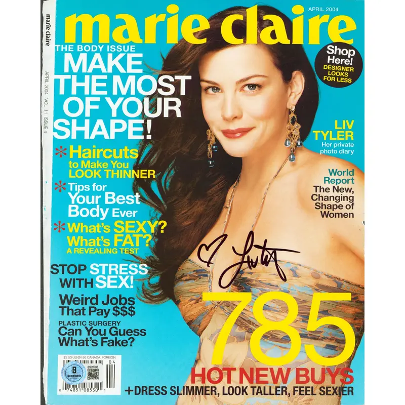 Liv Tyler Authentic Signed April 2004 Marie Claire Magazine Cover BAS #BS20708