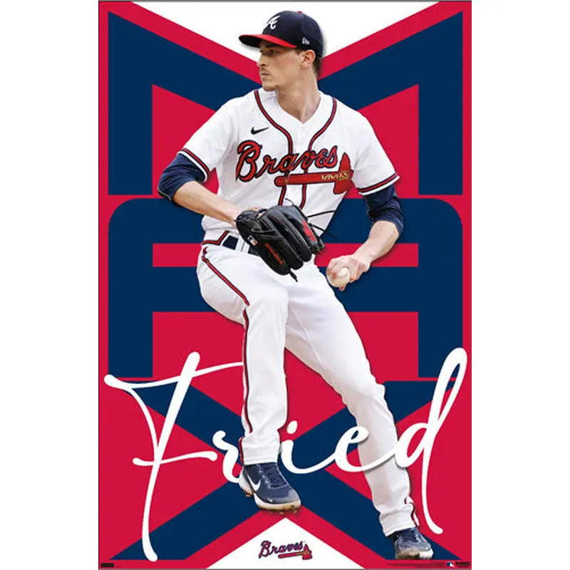 Max Fried "Ace" Atlanta Braves MLB Baseball Action Poster - Costacos Sports