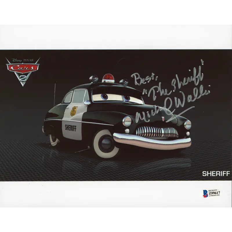 Michael Wallis Cars 2 "The Sheriff" Authentic Signed 8x10 Photo BAS #Z99617
