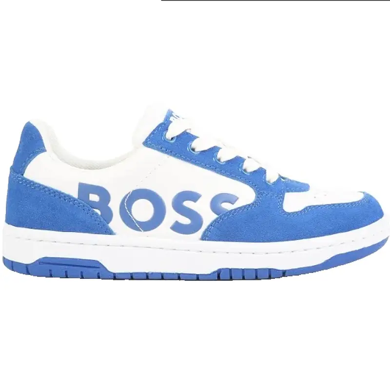 HUGO BOSS SHOES JUNIOR  MINI ME SNEAKERS BLUEWHT  J29359 846J