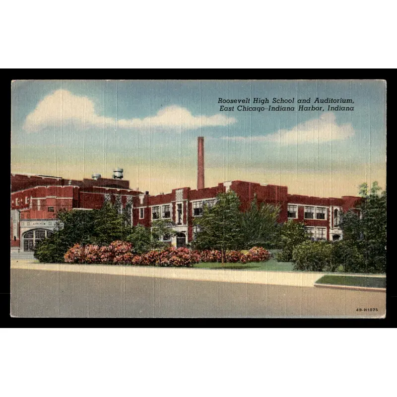 Vintage East Chicago Indiana HS Postcard