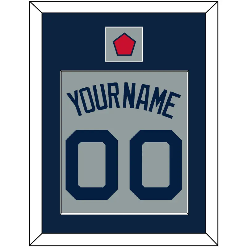 Boston Name, Number & Logo Patch - Road Gray (2009-2013) - Single Mat 3