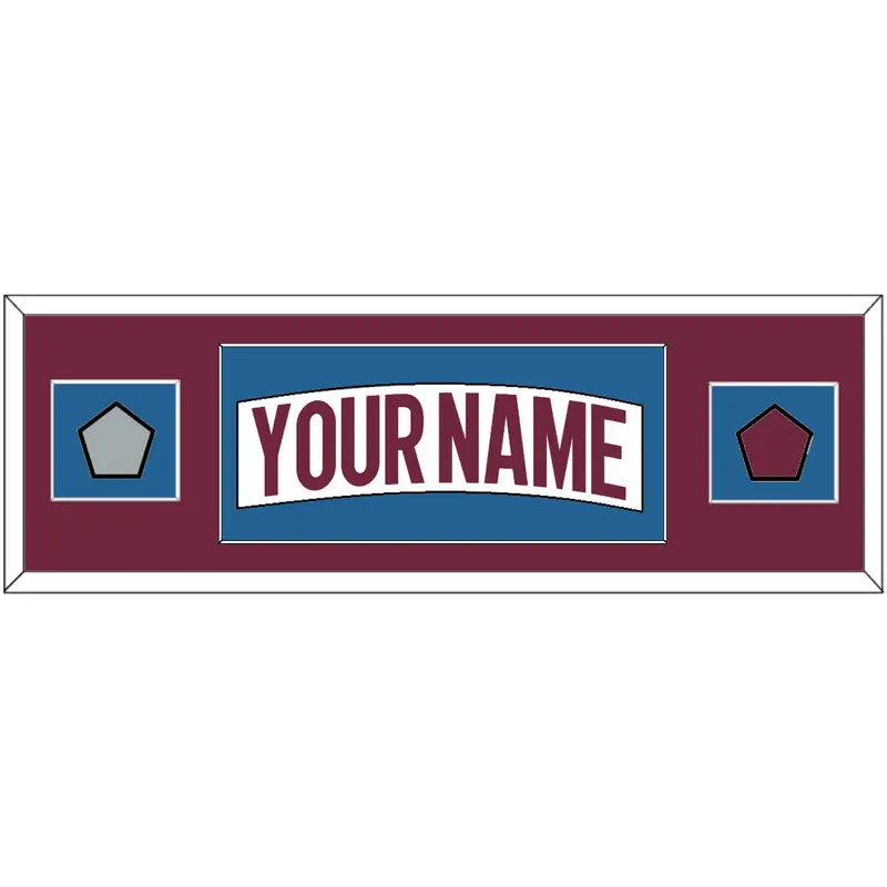 Colorado Nameplate & 2022 Stanley Cup Finals & Logo Patches - Road White - Single Mat 2