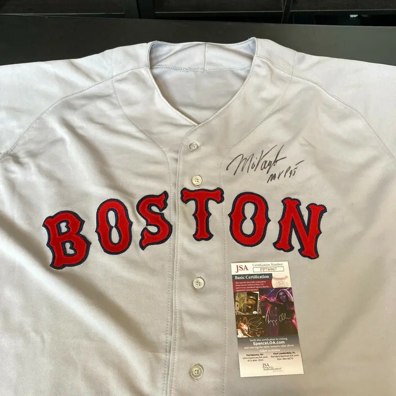 Mo Vaughn Signed Authentic 1997 Boston Red Sox Game Issued Jersey With JSA COA