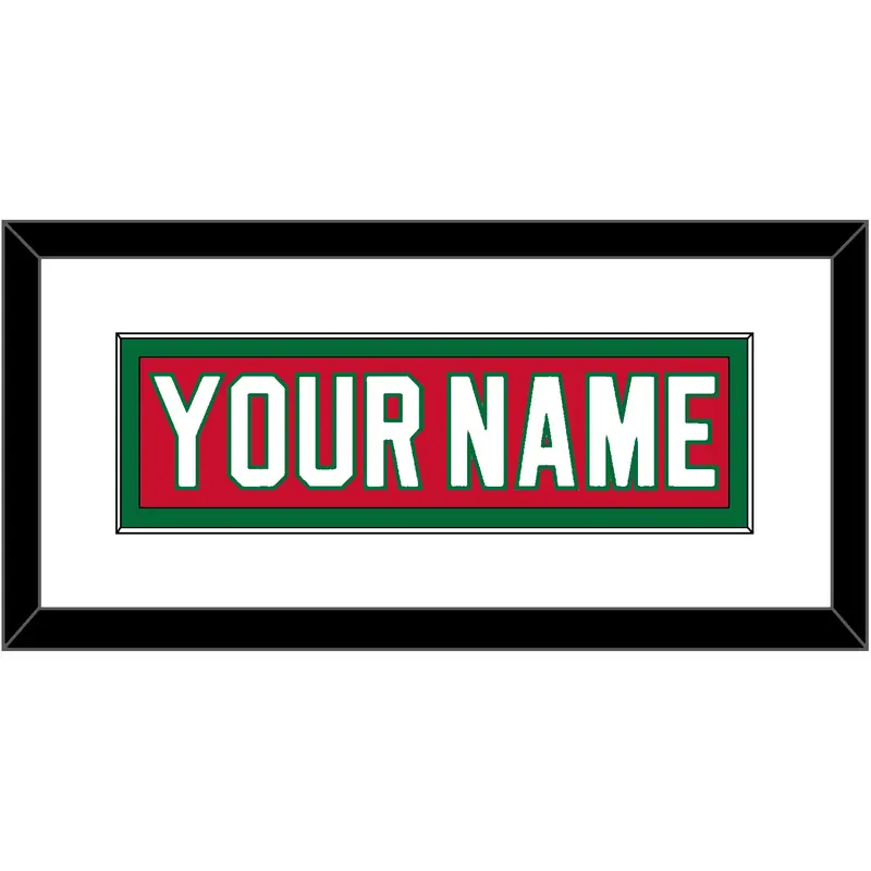 New Jersey Nameplate - Heritage Red (2010-2017) - Single Mat 1