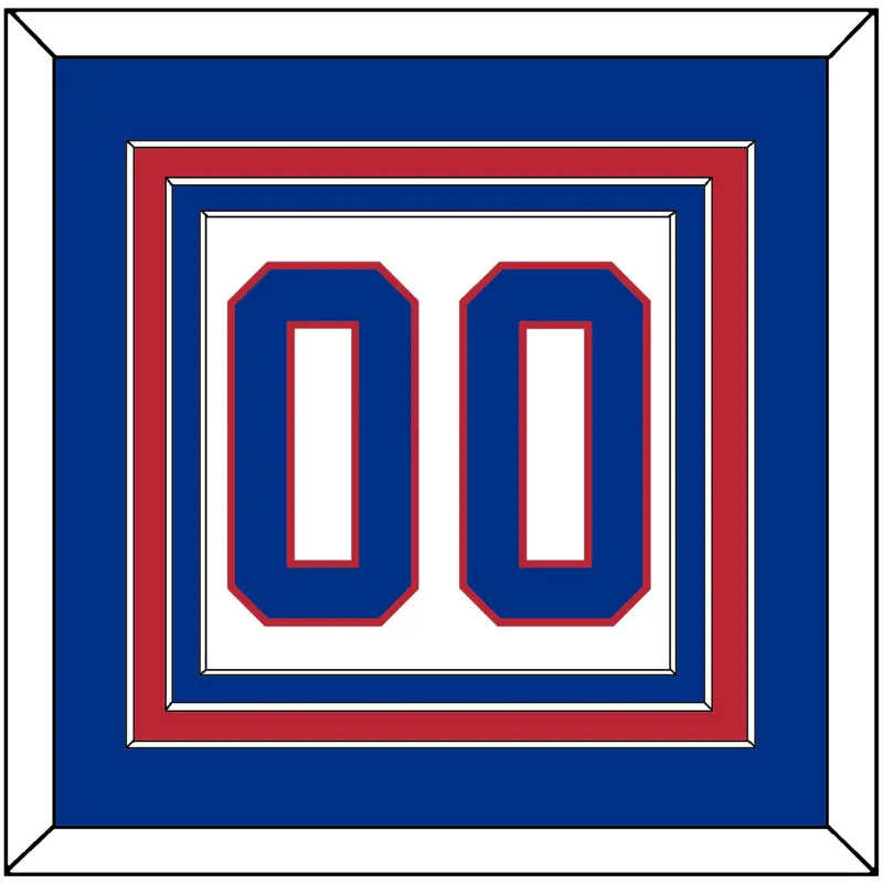 United States Mens Hockey Number - 2010 Olympics Alternate White - Triple Mat 2