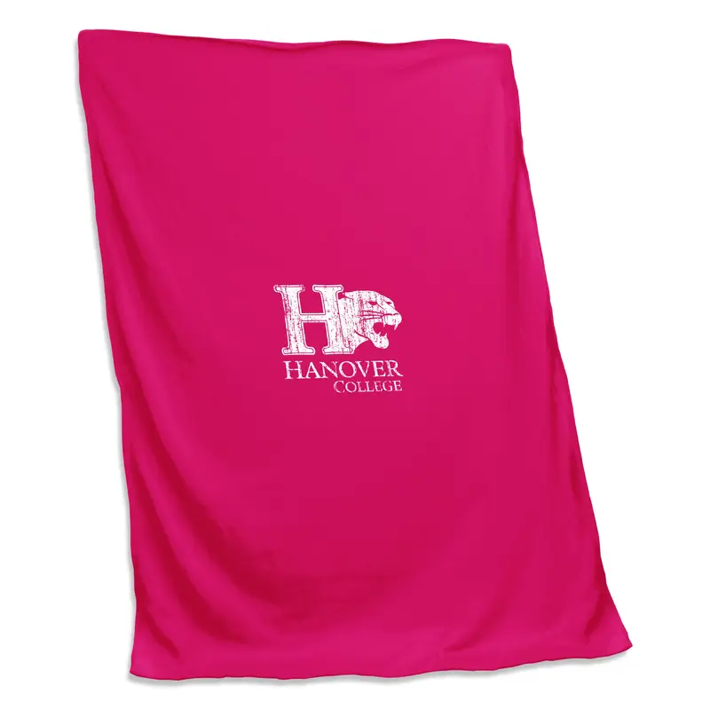 Hanover College Pink Sweatshirt Blanket (Screened)