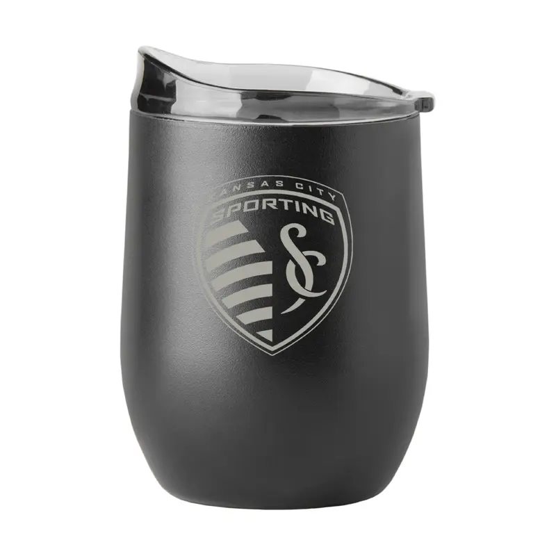 Sporting Kansas City Gunmetal 16oz Black Powder Curved Beverage