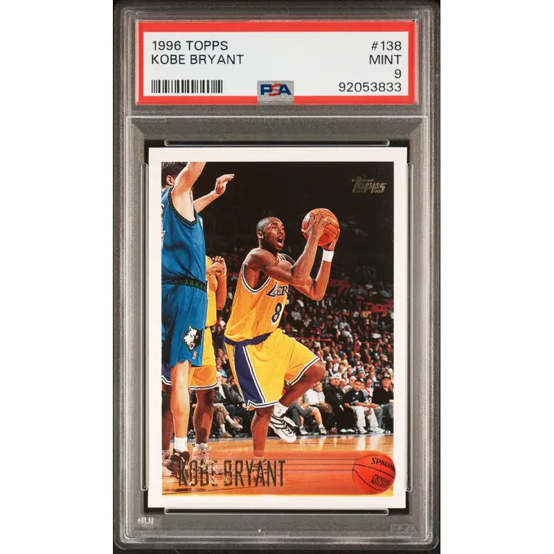 Kobe Bryant 1996 Topps #138 PSA 9 Mint 3833