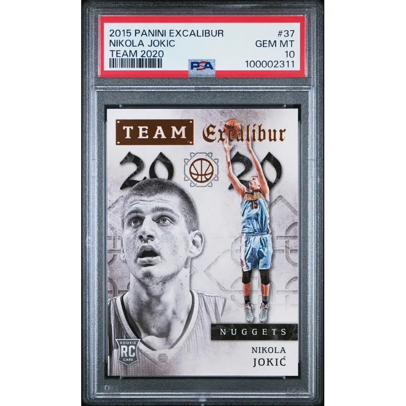 Nikola Jokic 2015 Panini Excalibur Team 2020 Rookie PSA 10 Gem Mint