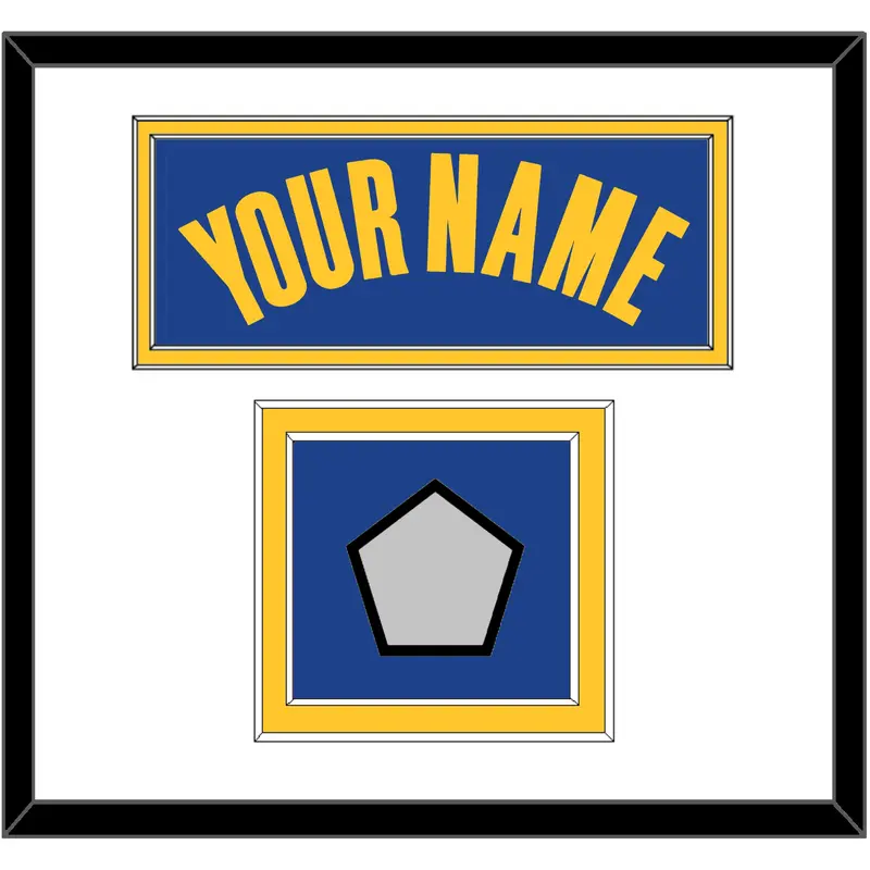Golden State Name & Finals Patch - Blue Icon - Double Mat 1