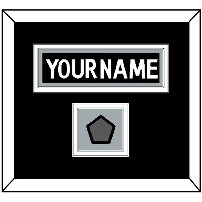Los Angeles Nameplate & Stanley Cup Champions Patch - Home Black (2011-2017) - Double Mat 3