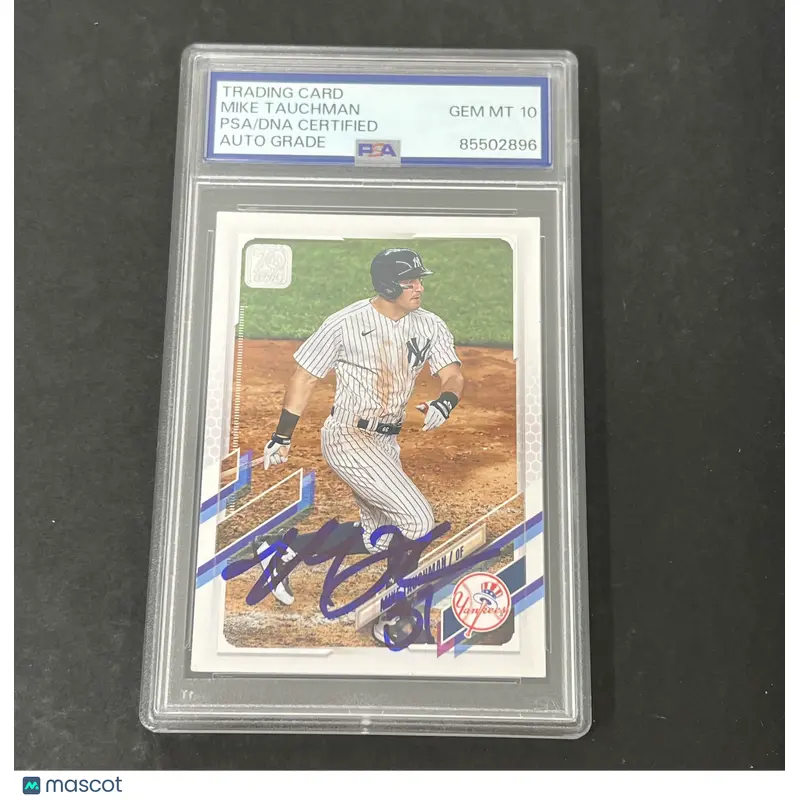 2021 Topps Baseball Series 2 #449 Mike Tauchman signed card PSA Auto 10