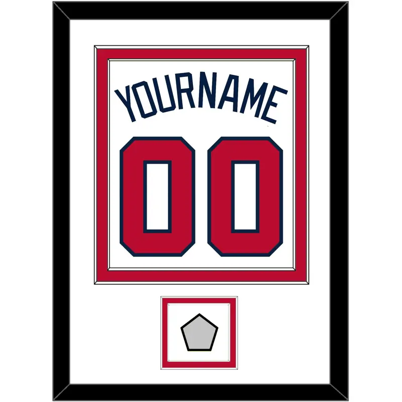 Atlanta Name, Number & World Series Jersey Patch - Home White - Double Mat 1