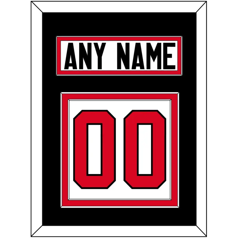 Canada Men's Hockey Nameplate & Number (Back) - 2014 Olympics Home White - Double Mat 3