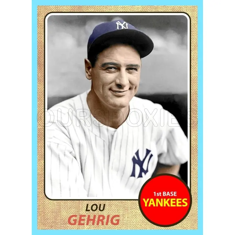 Lou Gehrig 1968 Topps Custom Card - 4500