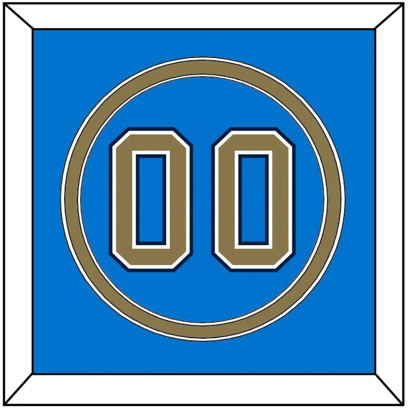 UCLA Baseball Number - Alternate Light Blue (2010-2013) - Double Mat 2