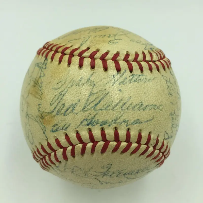 1955 Boston Red Sox Team Signed American League Baseball Ted Williams PSA DNA