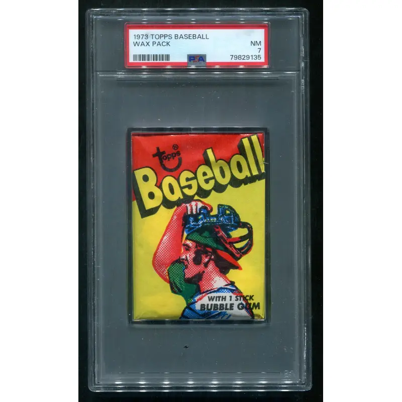 1973 Topps Baseball Unopened Wax Pack PSA 7 *9135