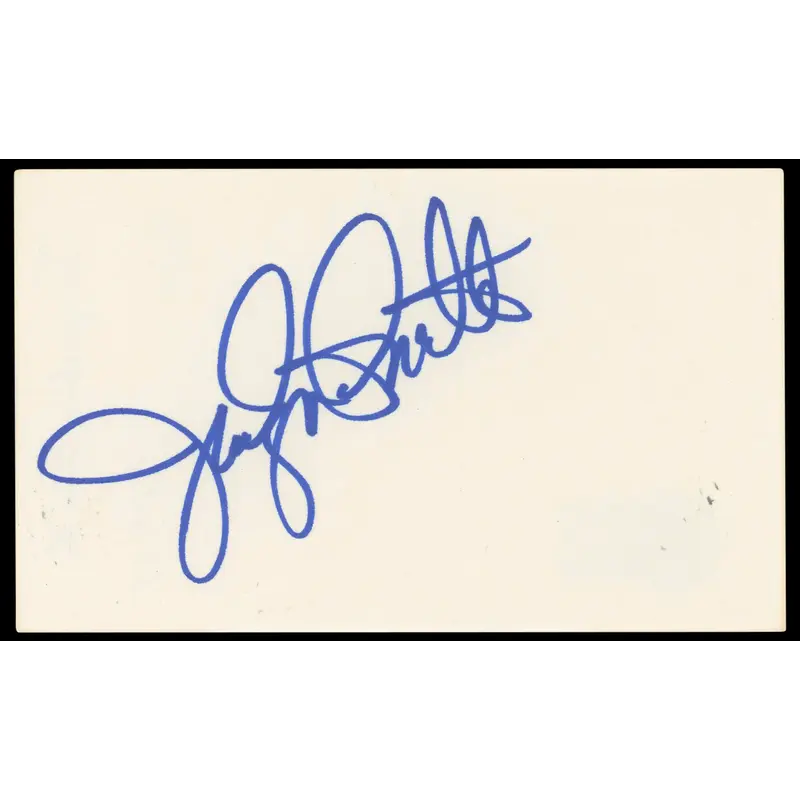 Jacqueline Smith Charlie's Angels Authentic Signed 3x5 Index Card BAS #BN33273
