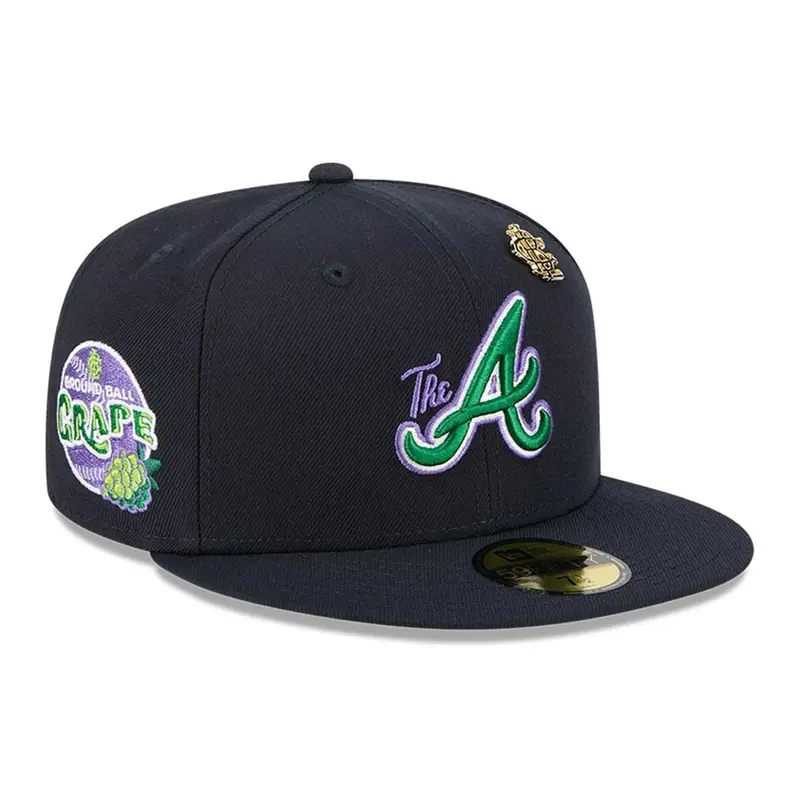 Atlanta Braves MLB Big League Chew Navy 59FIFTY Fitted Cap