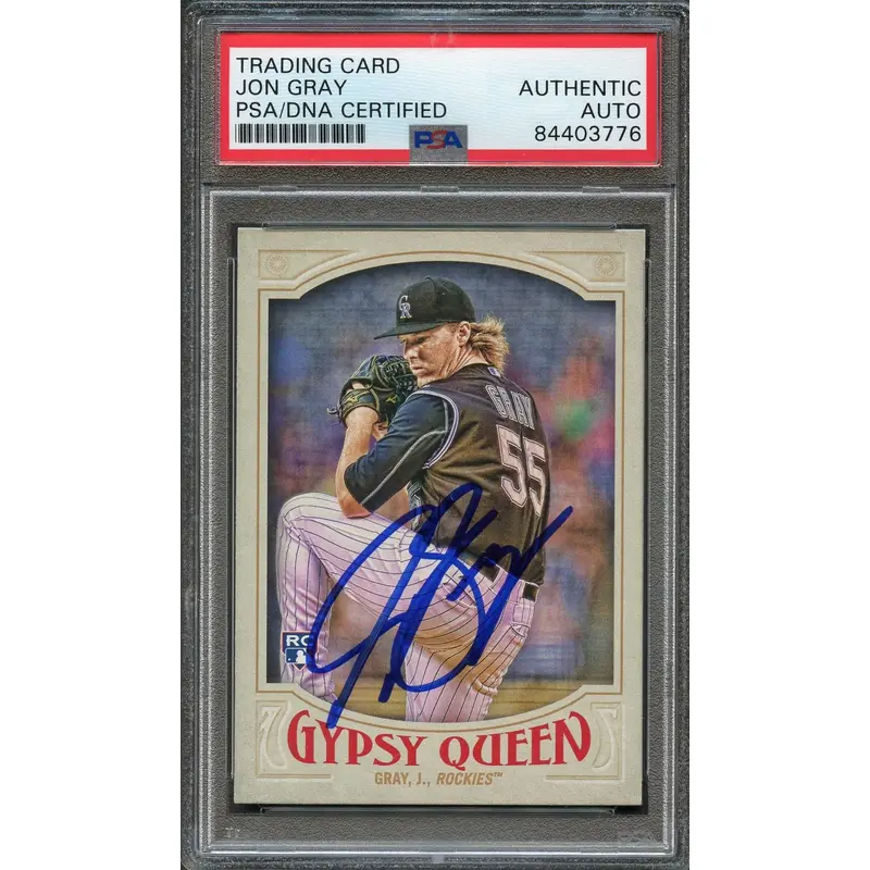2016 Topps Gypsy Queen #76 Jon Gray Signed Card PSA Slabbed Auto Rockies RC Rookie