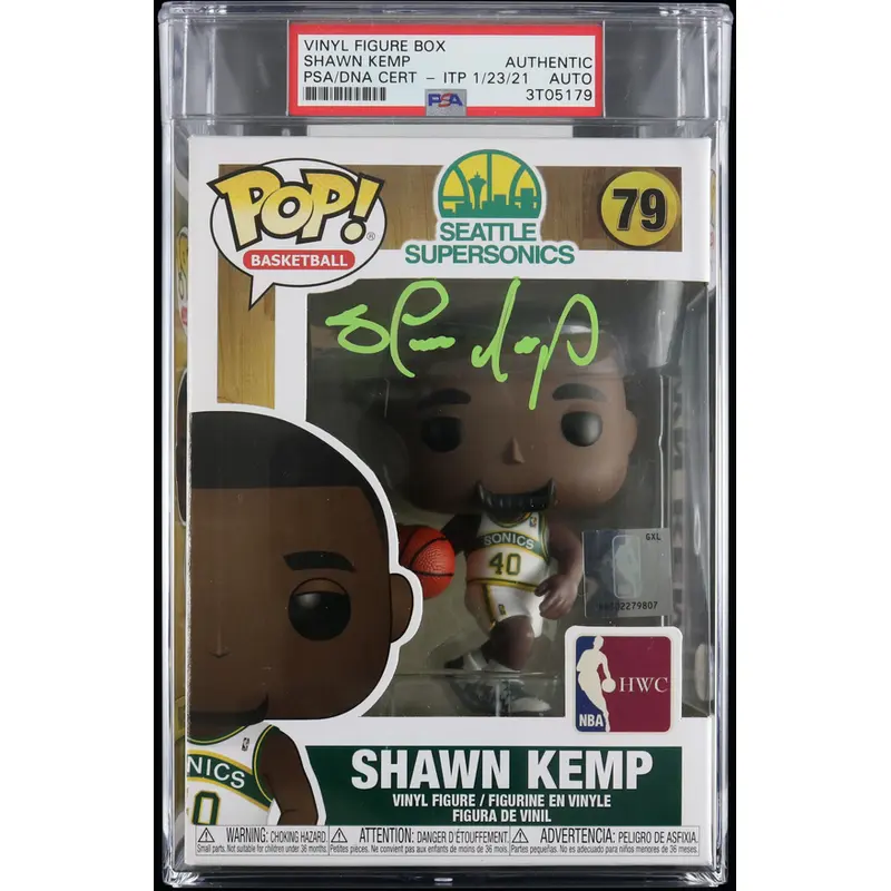 Shawn Kemp Signed Funko Pop #79 PSA/DNA Encapsulated Autographed Supersonics