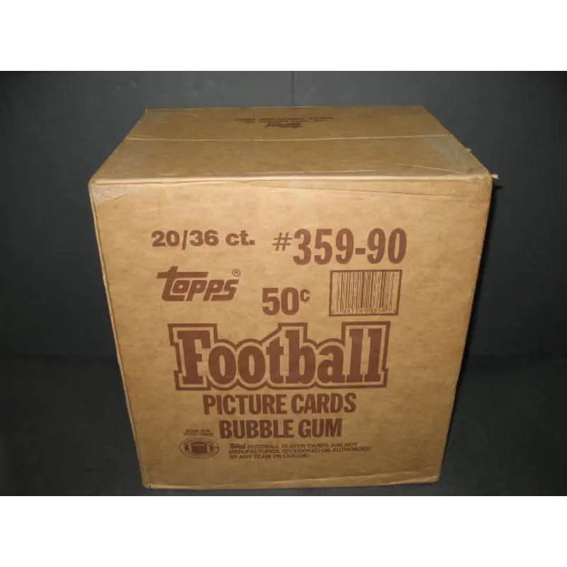 1990 Topps Football Unopened Wax Case (20 Box) (359-90)