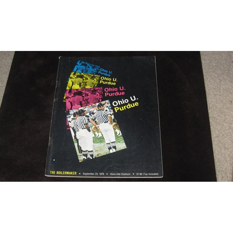 1978 PURDUE VS OHIO UNIVERSITY FOOTBALL PROGRAM