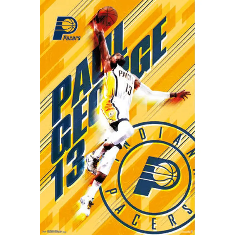 Paul George "Soaring" Indiana Pacers NBA Basketball Action Poster - Trends 2016