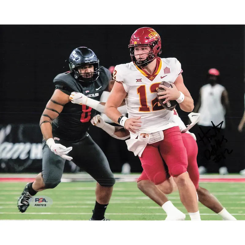 Hunter Dekkers signed 8x10 photo PSA/DNA Autographed Iowa State Football
