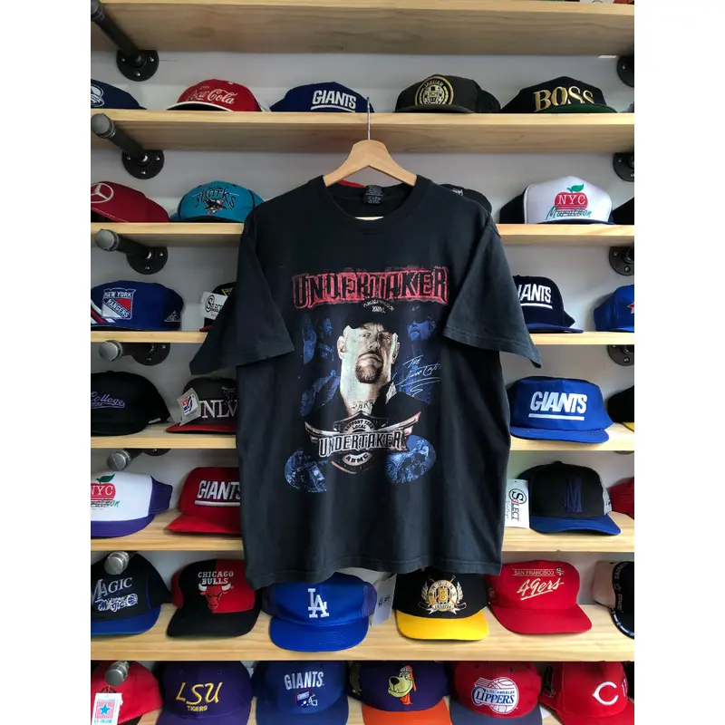 Vintage 2000s The Undertaker American Badass Boot Wrestling Tee Size Medium