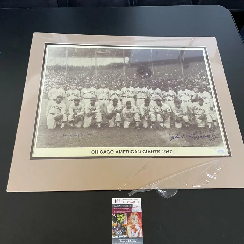 1947 Chicago American Giants Negro League Team Signed Large 18x24 Photo JSA COA
