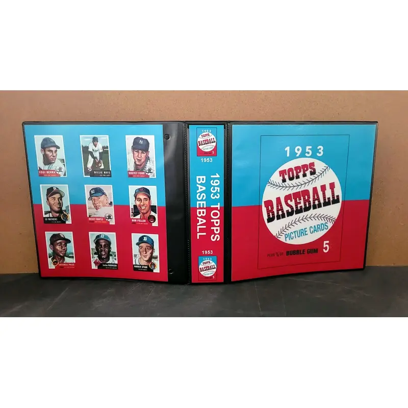 1953 Topps Baseball Cards Custom Made Album Binder Inserts 3 Sizes - 3453