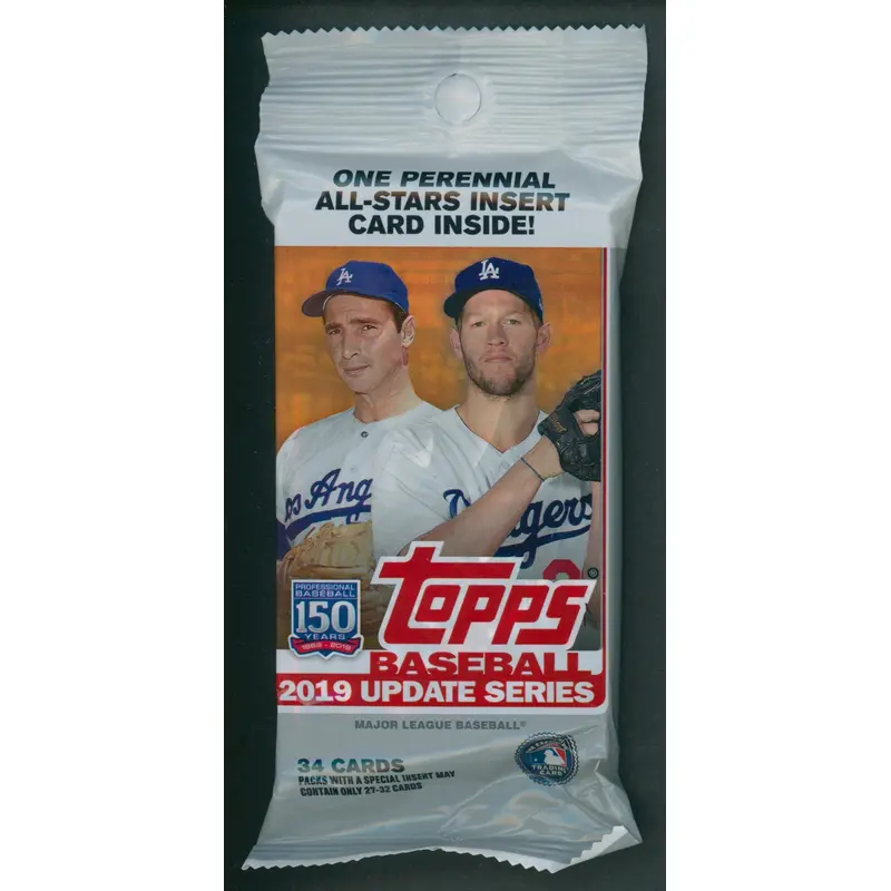 2019 Topps Baseball Unopened Update Series Hanger Pack (34)
