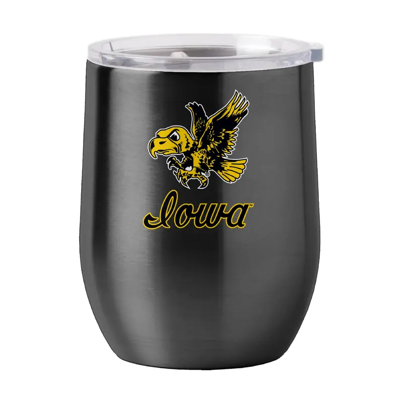 Iowa Retro 16oz Stainless Curved Beverage