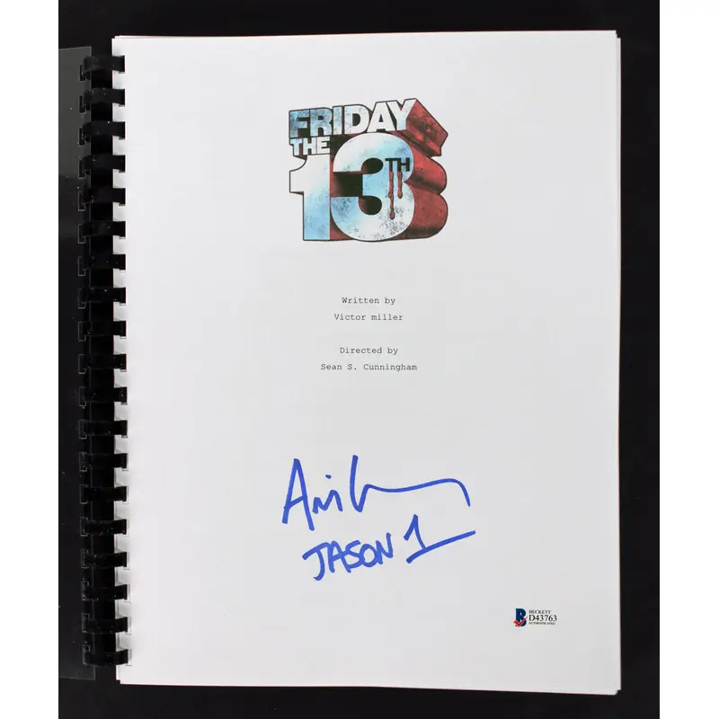 Ari Lehman "Jason 1" Authentic Signed Friday The 13th Movie Script BAS 1