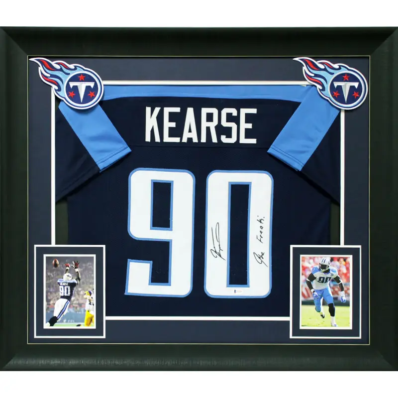 Jevon Kearse Authentic Signed Navy Blue Pro Style Framed Jersey BAS Witnessed