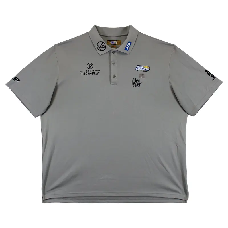 John Daly Authentic Signed Match Worn Grey Loudmouth Polo Shirt BAS #BK84752