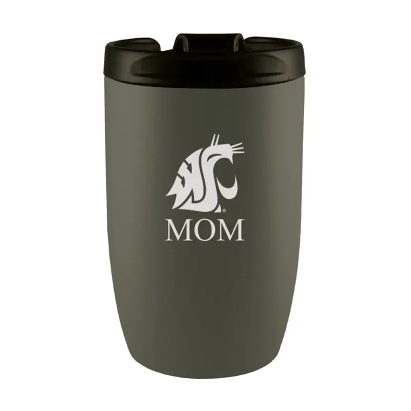 Matte Grey Stemless Coug Mom Wine Sippy Cup