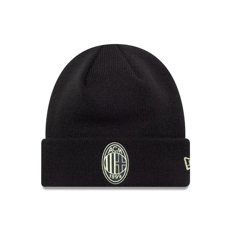 AC Milan Colour Pop Black Cuff Knit Beanie Hat