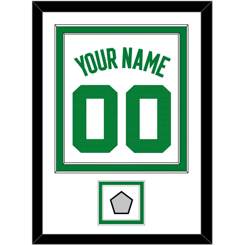 Boston Name & Number With Finals Patch - White Association - Double Mat 1
