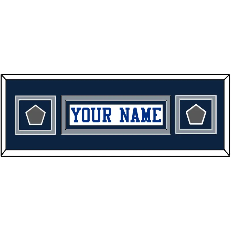 Dallas Nameplate & 2 Super Bowl Jersey Patches - White Jersey - Double Mat 12