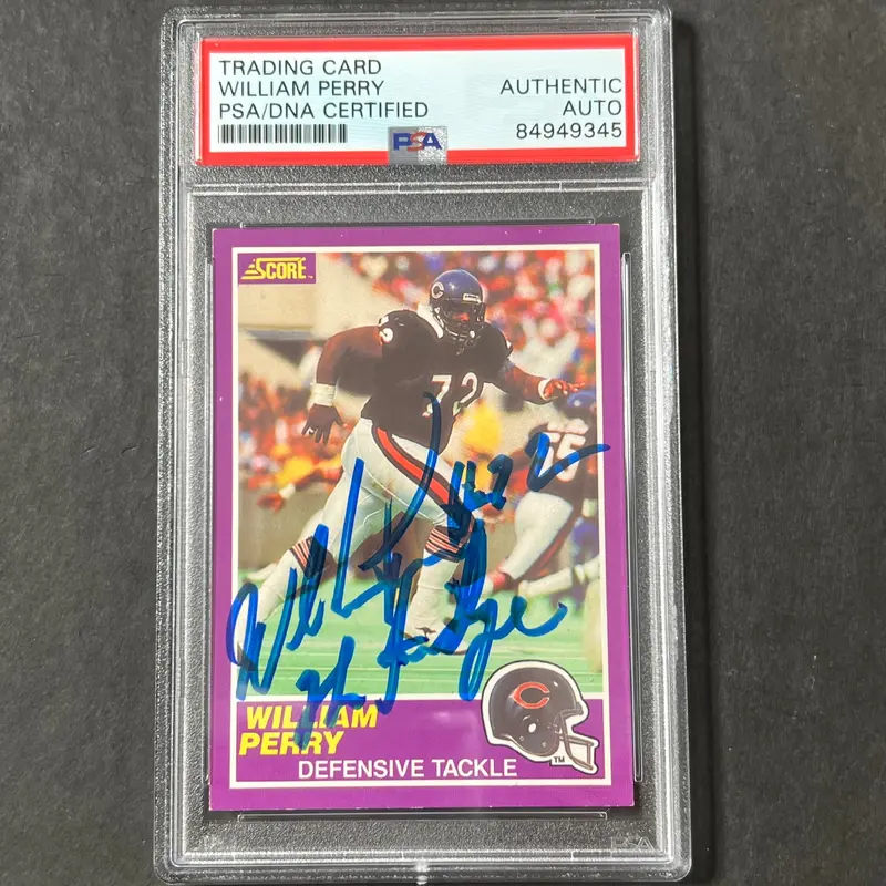 1989 Score #396S William Perry signed card PSA Slabbed Chicago Bears Signed