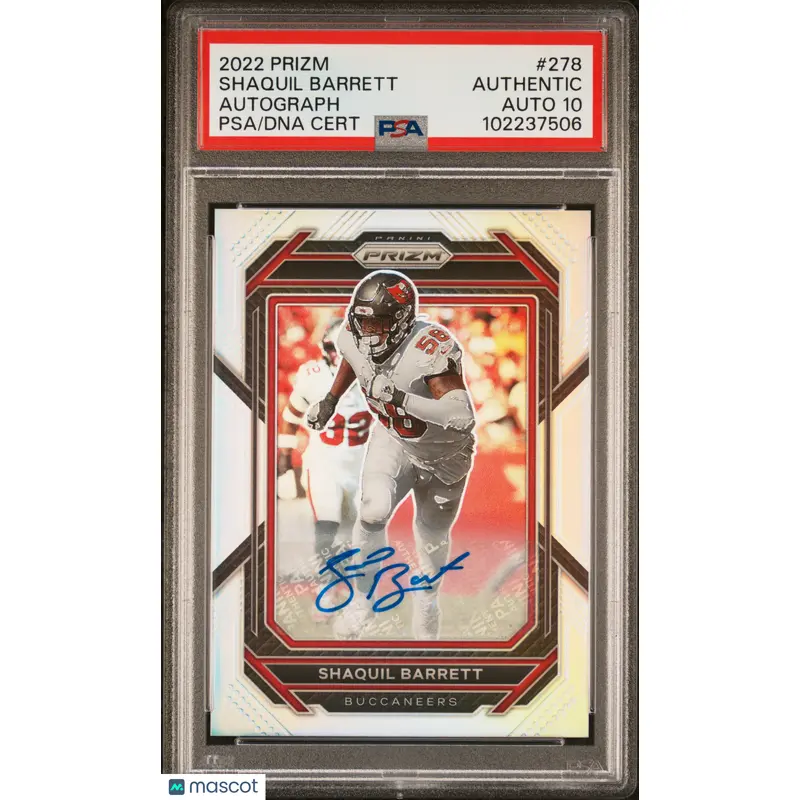 2022 Panini Prizm #278 Shaquil Barrett PSA A Auto 10