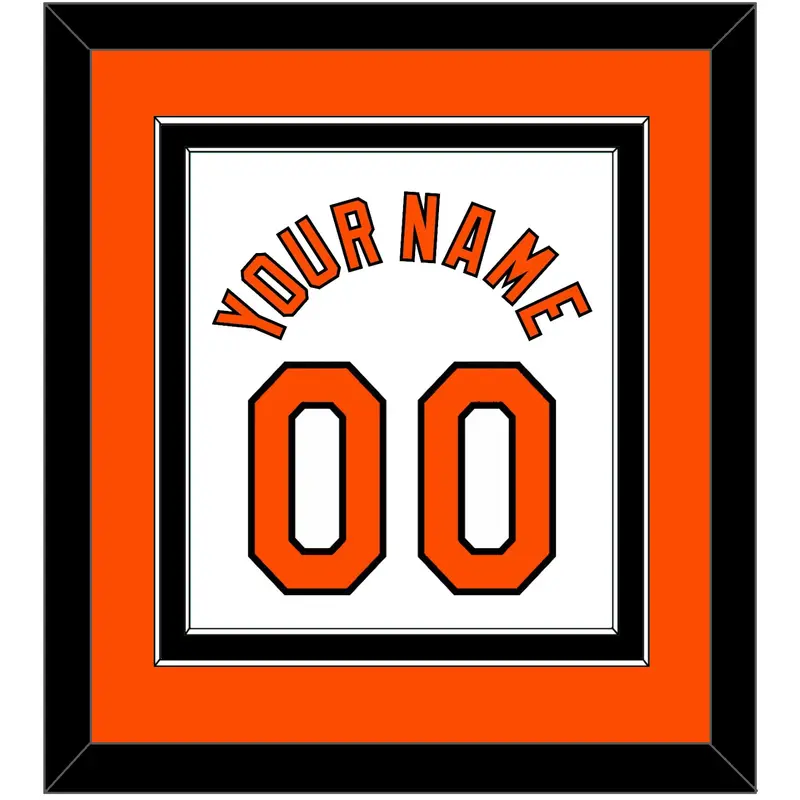 Baltimore Name & Number - Home White - Double Mat 2