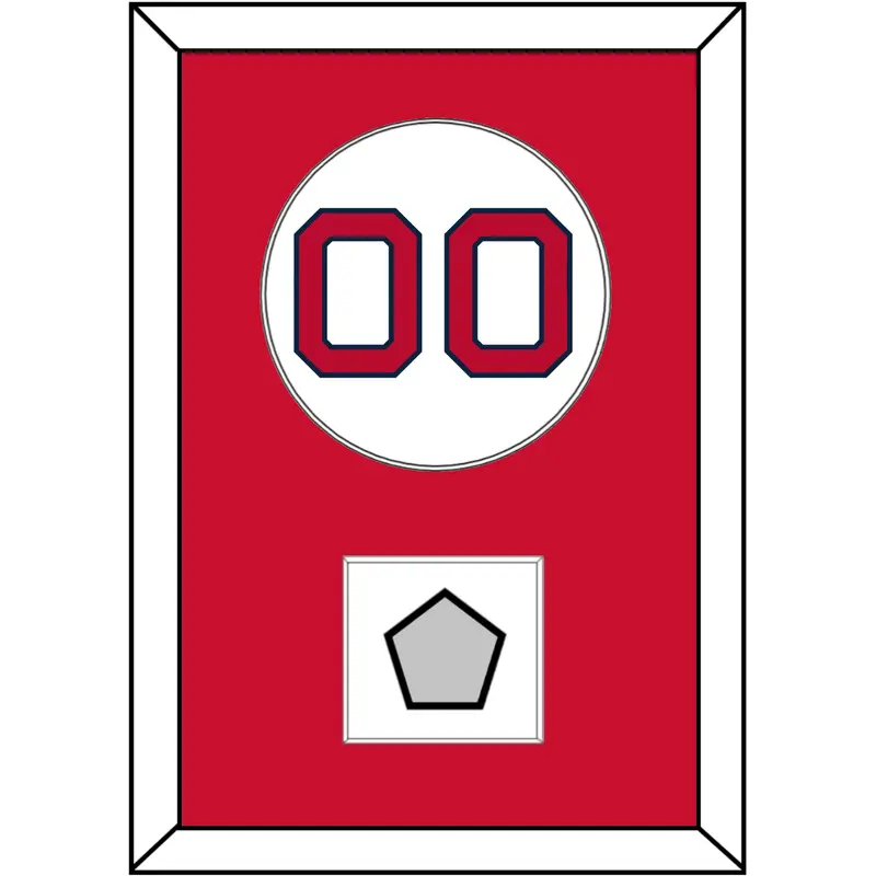 Boston Number & World Series Jersey Patch - Home White - Single Mat 1
