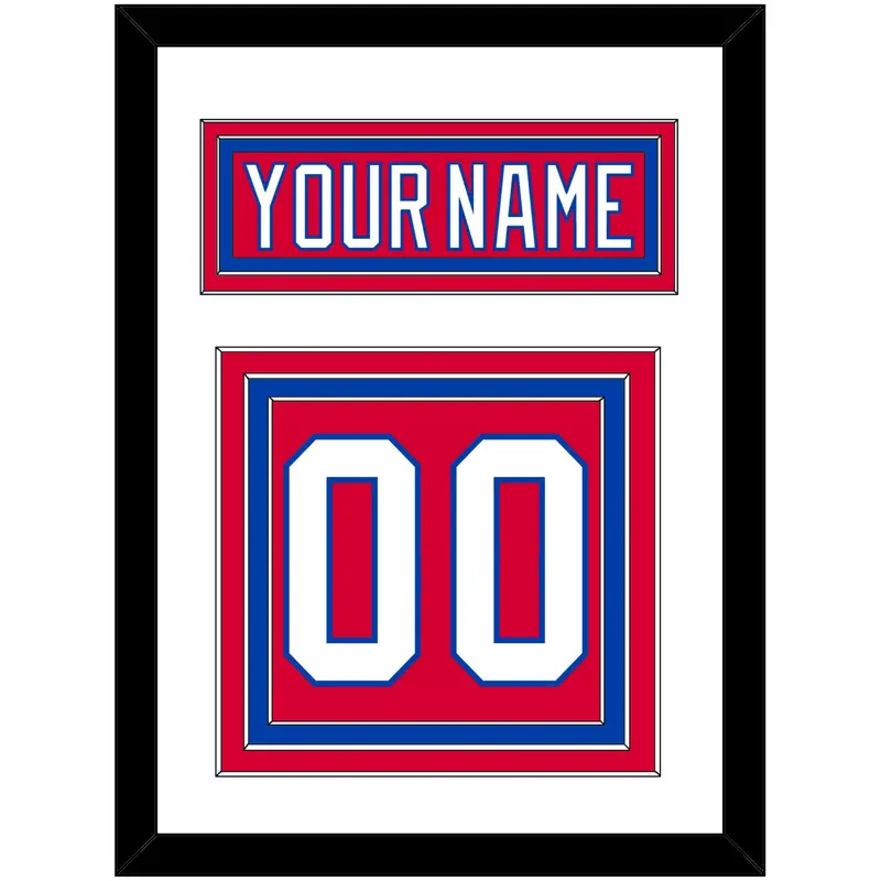 Washington Nameplate & Number (Back) - Alternate Red (2015-2017) - Triple Mat 1