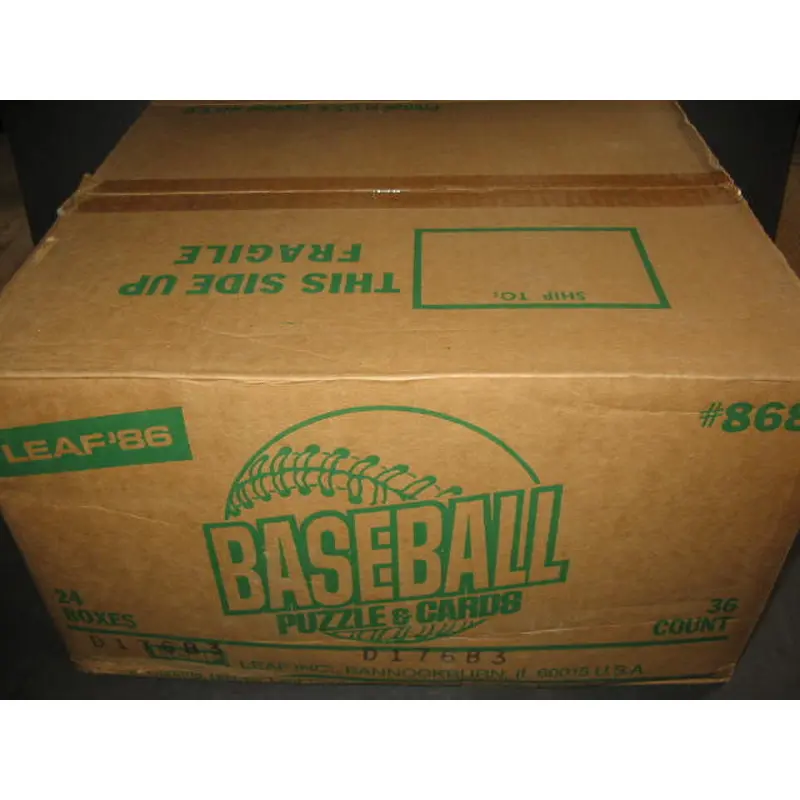 1986 Donruss Leaf Baseball Unopened Wax Case (24 Box) (Sealed)