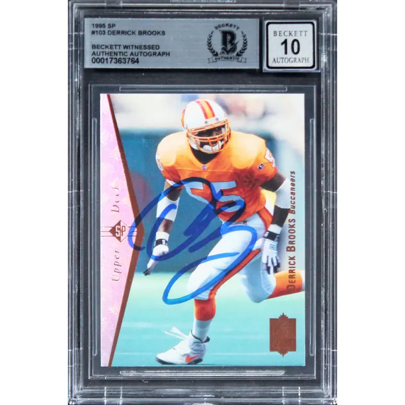 Buccaneers Derrick Brooks Authentic Signed 1995 SP #103 Card Auto 10! BAS Slab